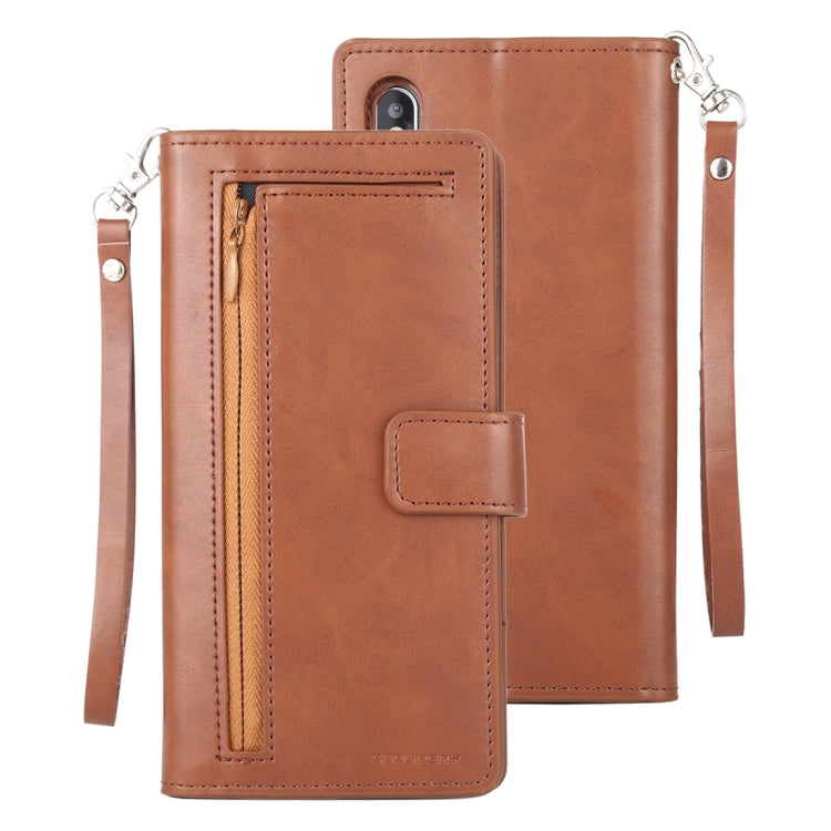 For iPhone XS Max GOOSPERY DETACHABLE DIARY Horizontal Flip Leather Case with Holder & Card Slots & Zipper & Wallet