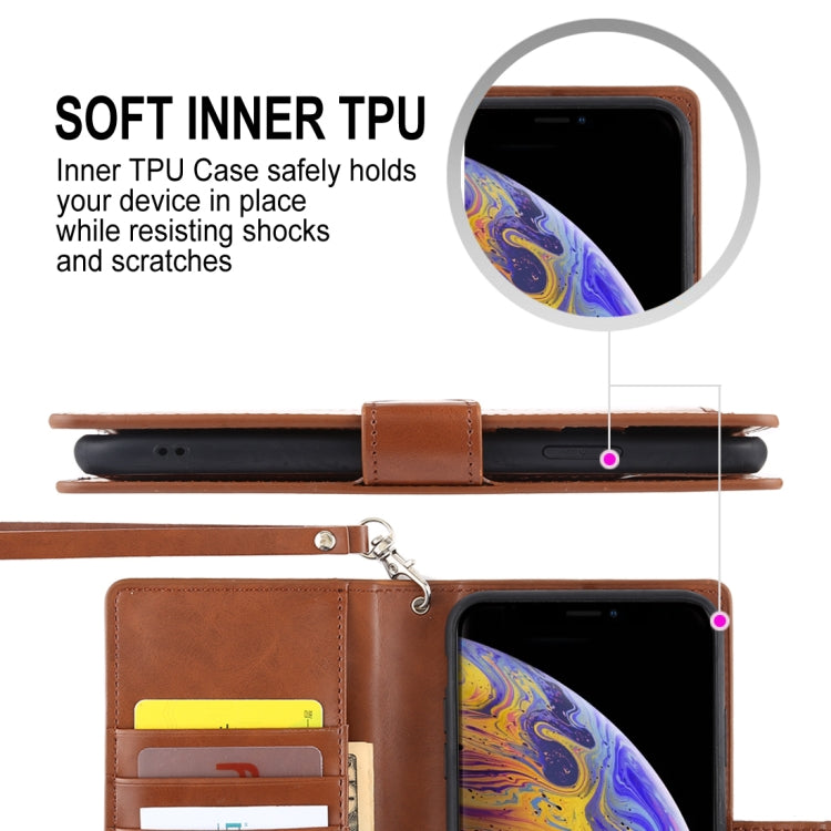 For iPhone XS Max GOOSPERY DETACHABLE DIARY Horizontal Flip Leather Case with Holder & Card Slots & Zipper & Wallet