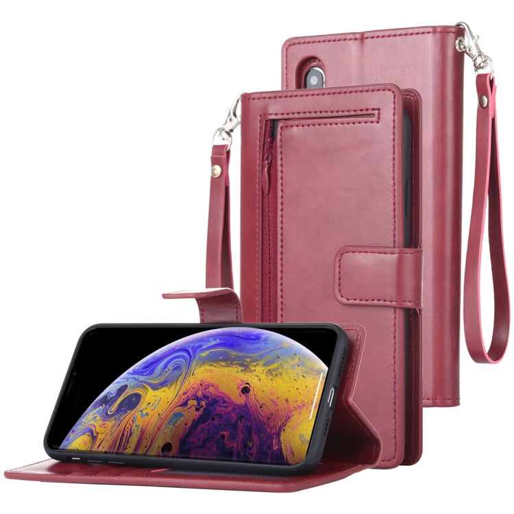 For iPhone XS Max GOOSPERY DETACHABLE DIARY Horizontal Flip Leather Case with Holder & Card Slots & Zipper & Wallet