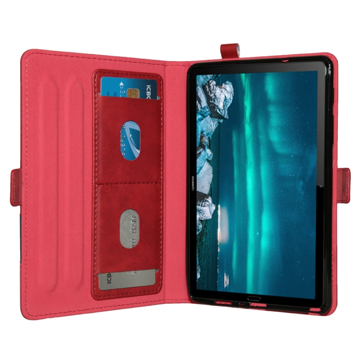 Horizontal Flip Double Holder Leather Case with Holder & Card Slots & Photo Frame For MediaPad M6 8.4