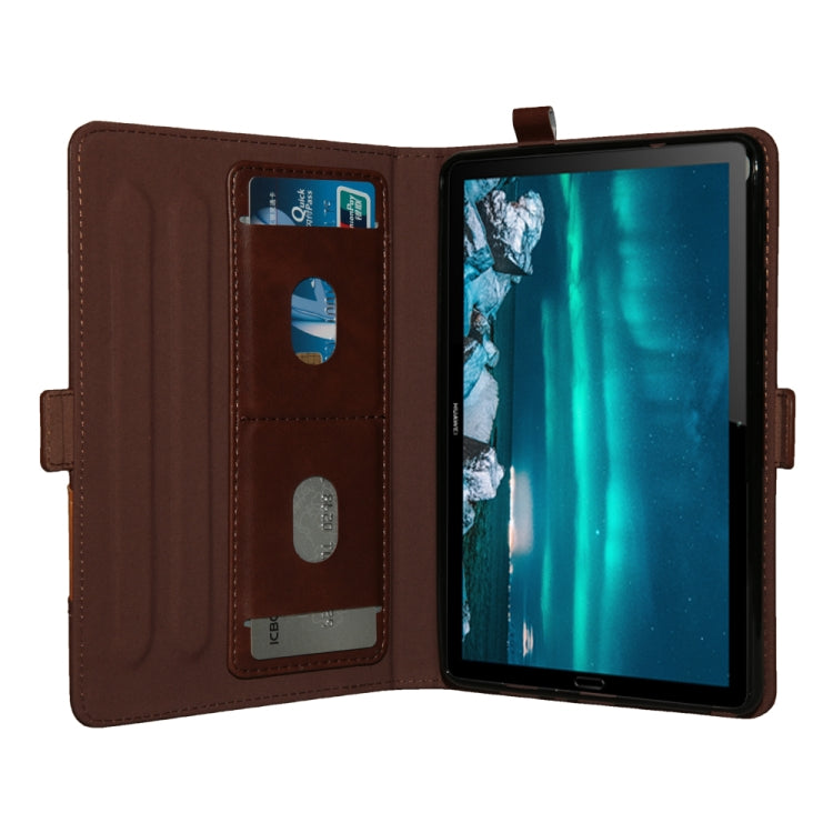 Horizontal Flip Double Holder Leather Case with Holder & Card Slots & Photo Frame For MediaPad M6 8.4