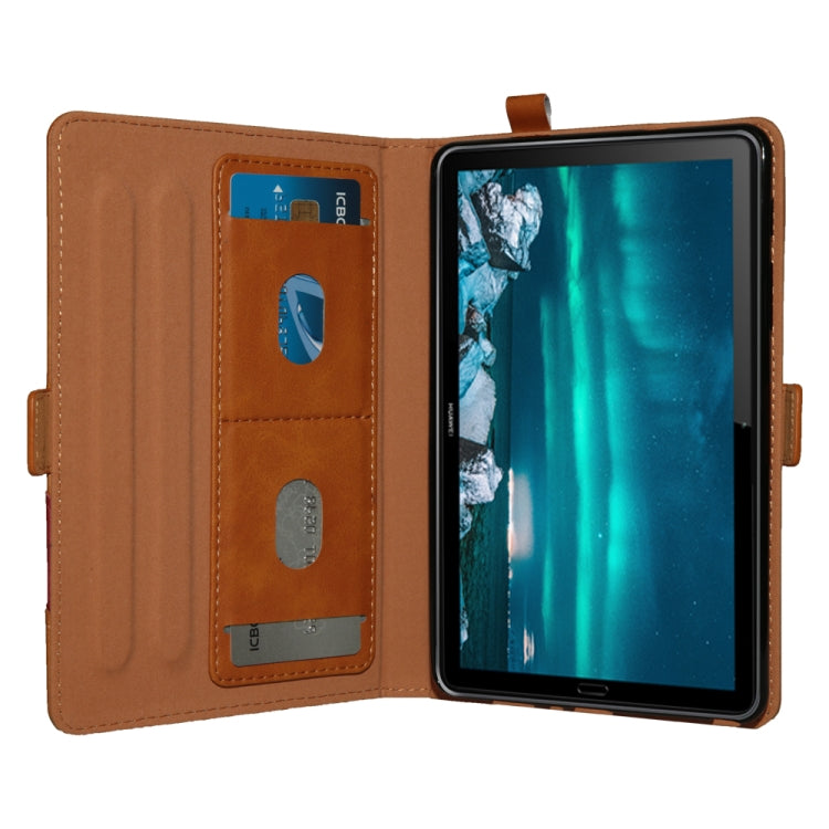 Horizontal Flip Double Holder Leather Case with Holder & Card Slots & Photo Frame For MediaPad M6 8.4