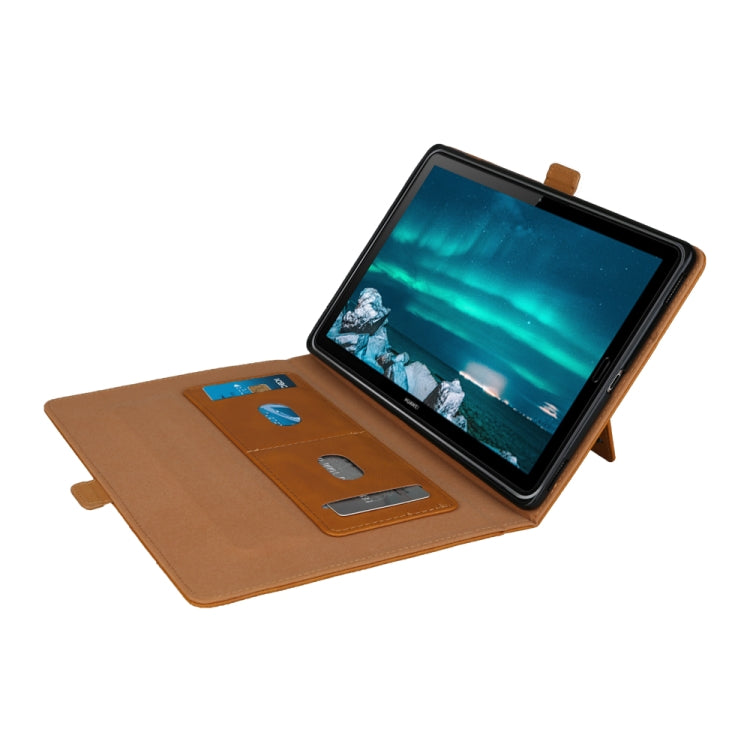 Horizontal Flip Double Holder Leather Case with Holder & Card Slots & Photo Frame For MediaPad M6 8.4