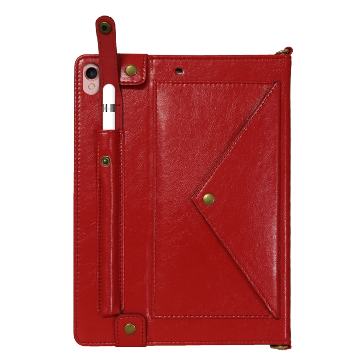 Envelope Horizontal Flip Leather Case with Card Slots & Pen Slots & Holder & Wallet & Photo Frame & Shoulder Strap For iPad Pro 10.5 inch