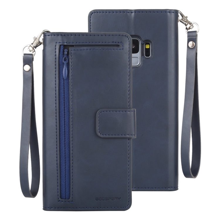 GOOSPERY DETACHABLE DIARY Horizontal Flip Leather Case with Holder & Card Slots & Zipper & Wallet for Galaxy S9