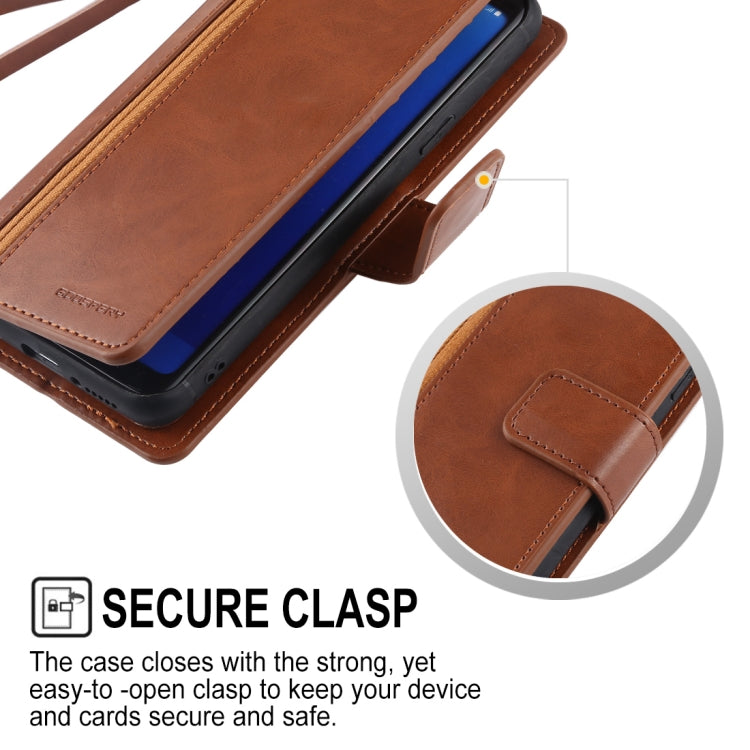 GOOSPERY DETACHABLE DIARY Horizontal Flip Leather Case with Holder & Card Slots & Zipper & Wallet for Galaxy S9