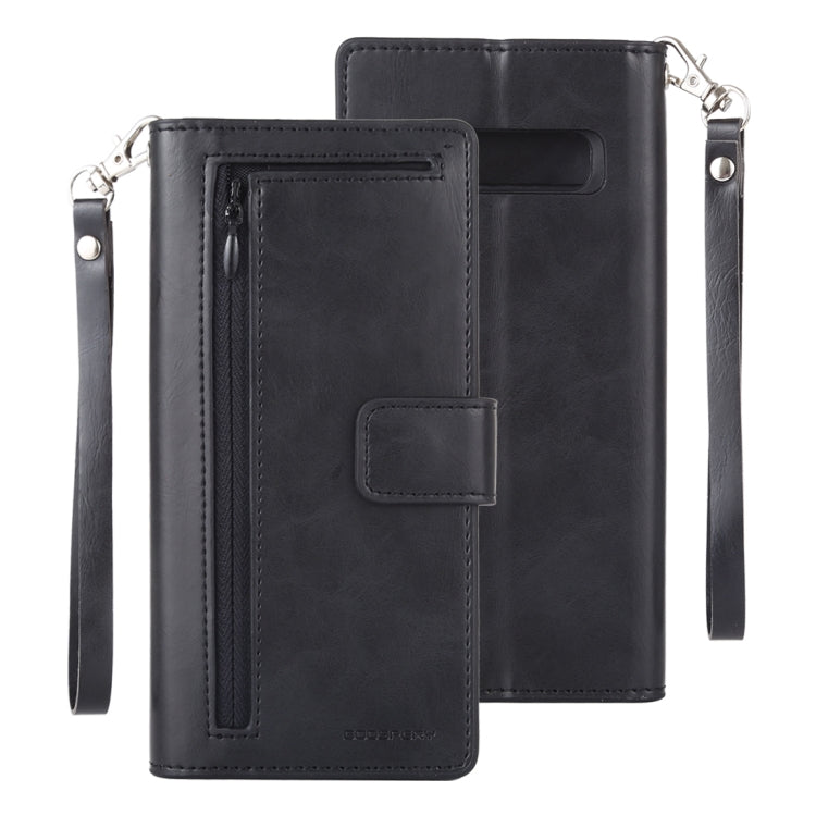 GOOSPERY DETACHABLE DIARY Horizontal Flip Leather Case with Holder & Card Slots & Zipper & Wallet for Galaxy S10