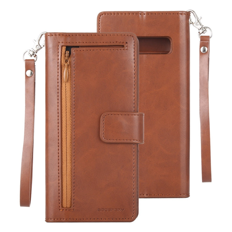 GOOSPERY DETACHABLE DIARY Horizontal Flip Leather Case with Holder & Card Slots & Zipper & Wallet for Galaxy S10