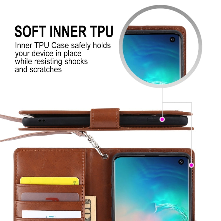 GOOSPERY DETACHABLE DIARY Horizontal Flip Leather Case with Holder & Card Slots & Zipper & Wallet for Galaxy S10