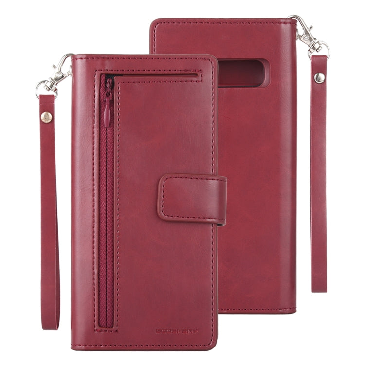 GOOSPERY DETACHABLE DIARY Horizontal Flip Leather Case with Holder & Card Slots & Zipper & Wallet for Galaxy S10