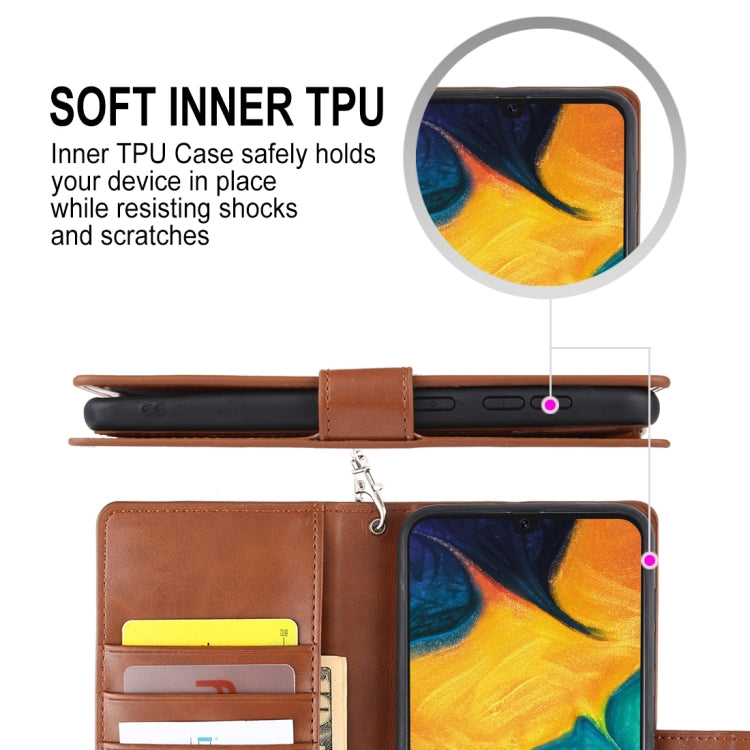 GOOSPERY DETACHABLE DIARY Horizontal Flip Leather Case with Holder & Card Slots & Zipper & Wallet for Galaxy A30 / 20