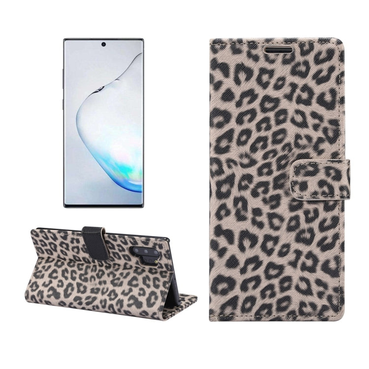 Leopard Pattern Horizontal Flip Leather Case with Holder & Card Slots for Galaxy Note 10+