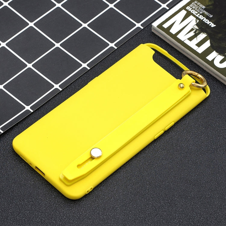 Shockproof Solid Color TPU Case with Wristband For Galaxy A80