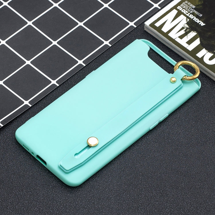 Shockproof Solid Color TPU Case with Wristband For Galaxy A80