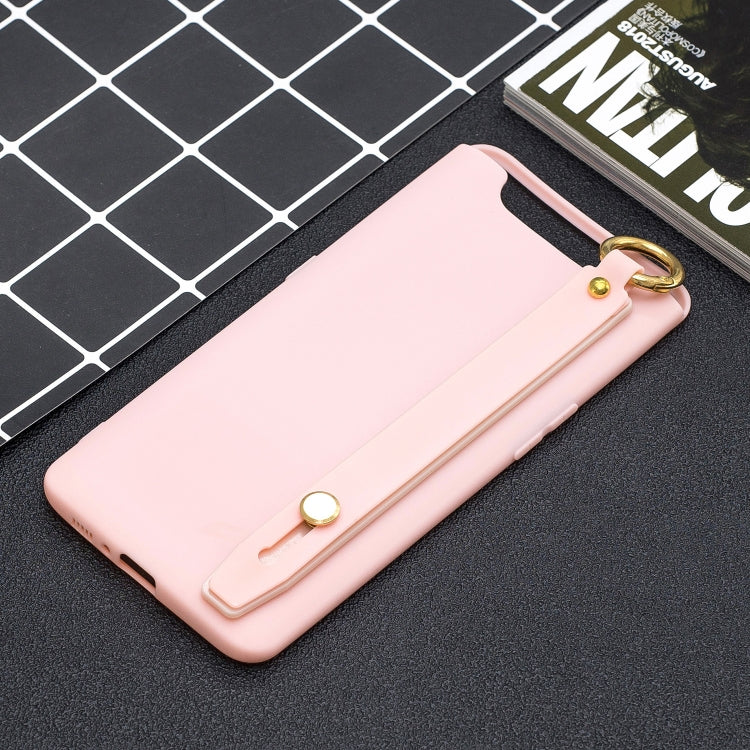 Shockproof Solid Color TPU Case with Wristband For Galaxy A80