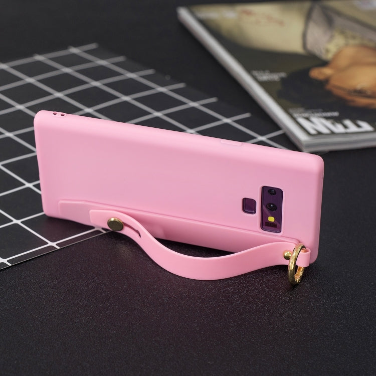 Shockproof Solid Color TPU Case with Wristband For Galaxy Note9