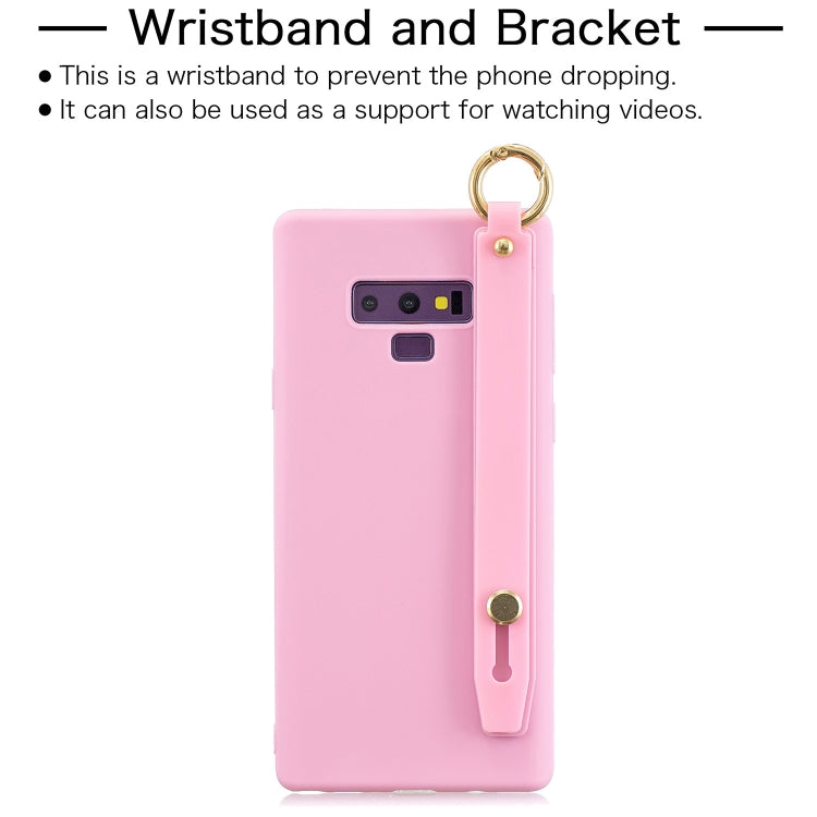 Shockproof Solid Color TPU Case with Wristband For Galaxy Note9