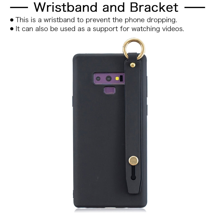 Shockproof Solid Color TPU Case with Wristband For Galaxy Note9