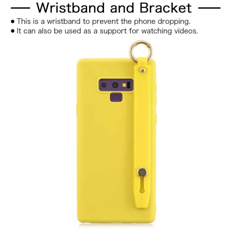 Shockproof Solid Color TPU Case with Wristband For Galaxy Note9