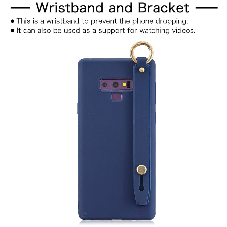 Shockproof Solid Color TPU Case with Wristband For Galaxy Note9