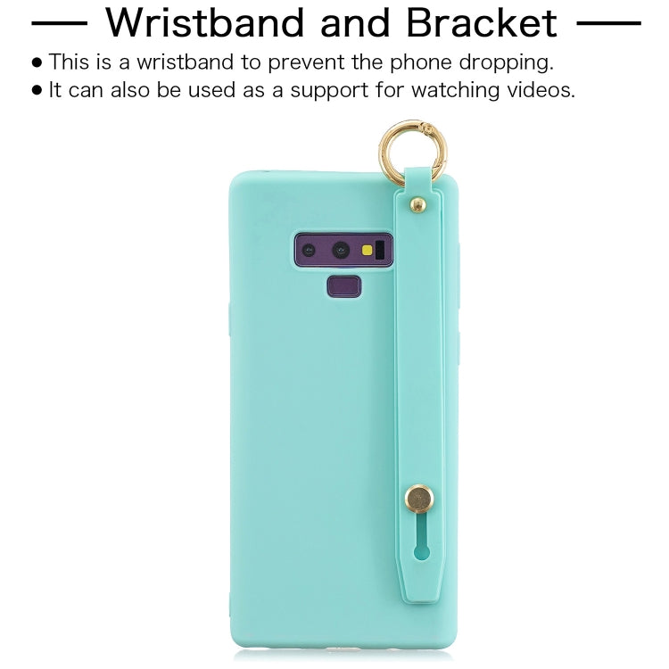 Shockproof Solid Color TPU Case with Wristband For Galaxy Note9