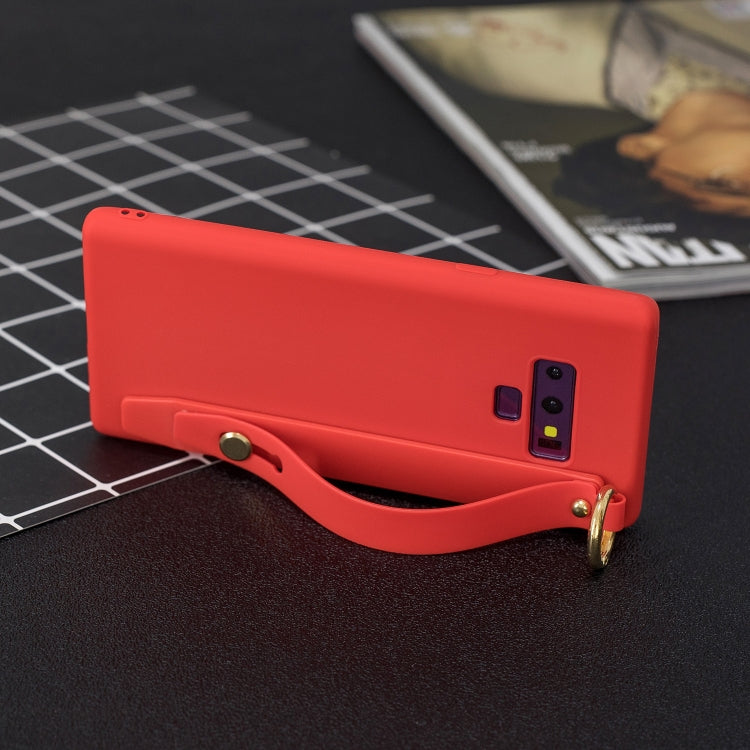 Shockproof Solid Color TPU Case with Wristband For Galaxy Note9