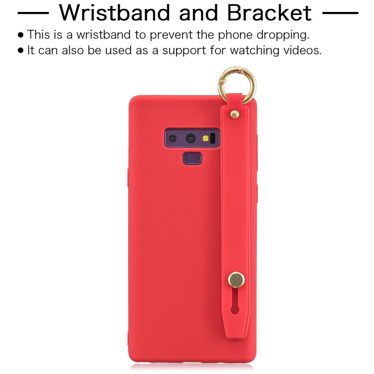 Shockproof Solid Color TPU Case with Wristband For Galaxy Note9