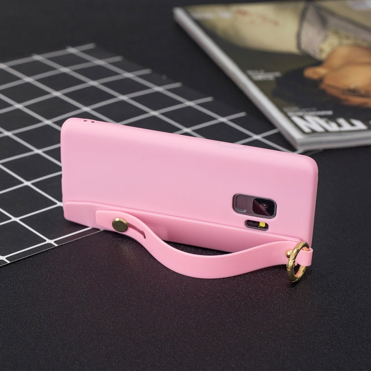 Shockproof Solid Color TPU Case with Wristband For Galaxy S9