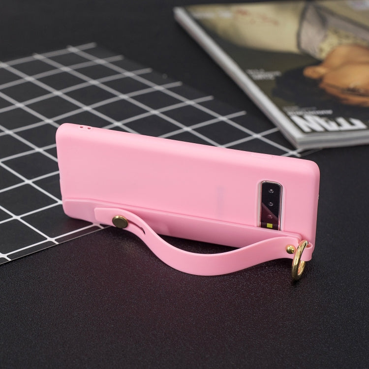 Shockproof Solid Color TPU Case with Wristband For Galaxy S10 5G