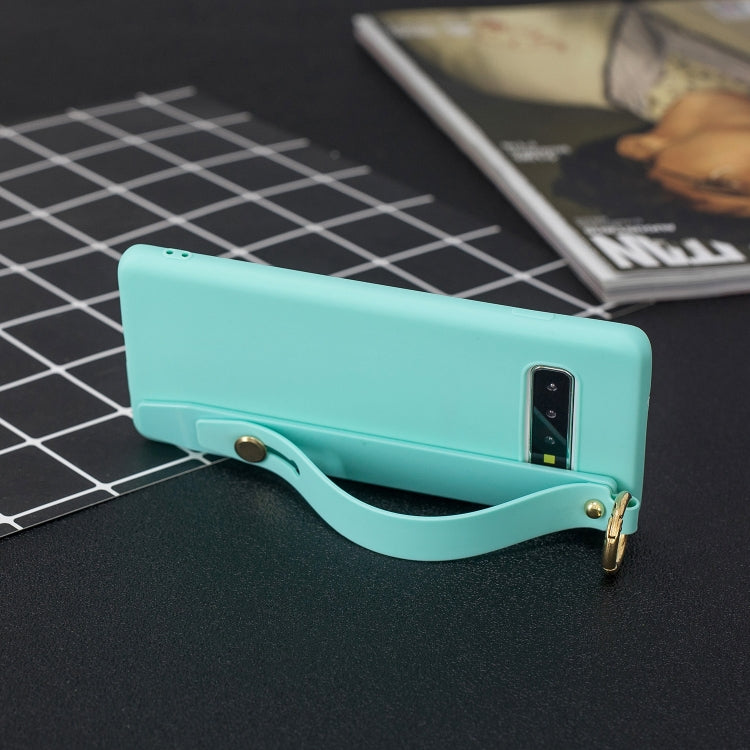 Shockproof Solid Color TPU Case with Wristband For Galaxy S10e