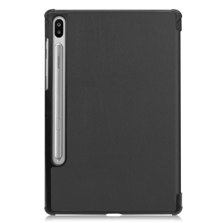 Custer Texture Horizontal Flip Leather Case with Three-folding Holder & Sleep / Wake-up Function for Galaxy Tab S6 T860 / T865