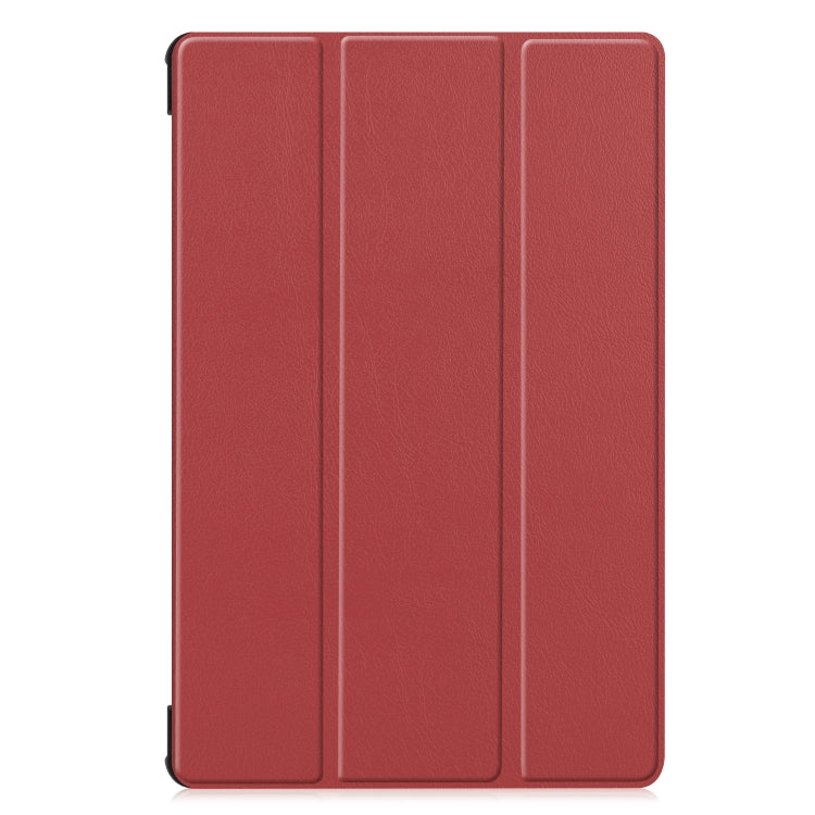 Custer Texture Horizontal Flip Leather Case with Three-folding Holder & Sleep / Wake-up Function for Galaxy Tab S6 T860 / T865