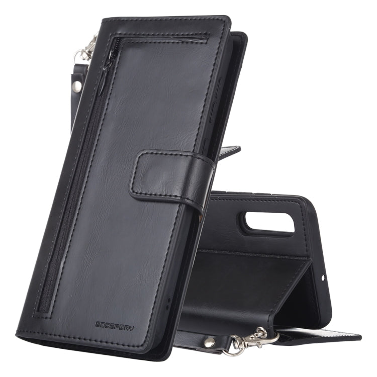 GOOSPERY DETACHABLE DIARY Horizontal Flip Leather Case with Holder & Card Slots & Zipper & Wallet for Galaxy A70