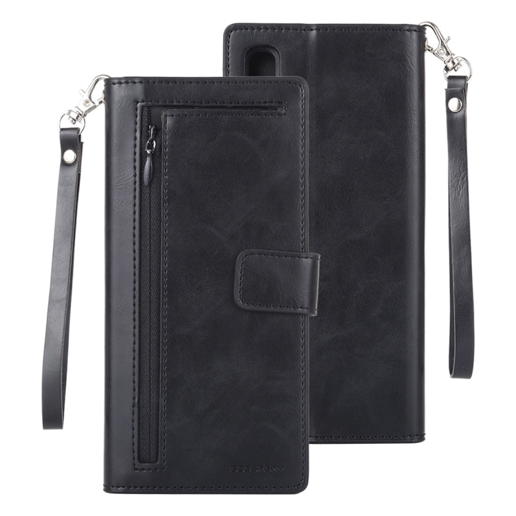 GOOSPERY DETACHABLE DIARY Horizontal Flip Leather Case with Holder & Card Slots & Zipper & Wallet for Galaxy A70