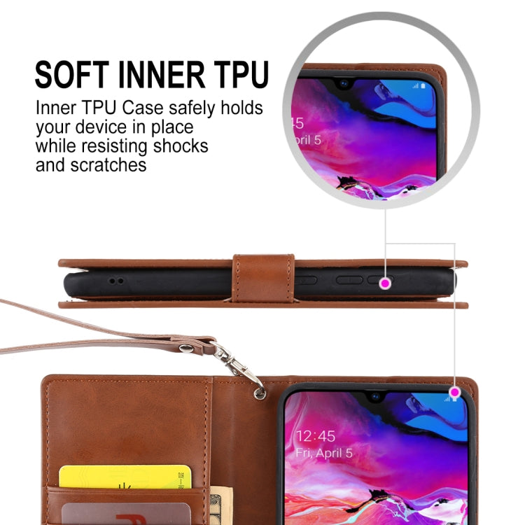 GOOSPERY DETACHABLE DIARY Horizontal Flip Leather Case with Holder & Card Slots & Zipper & Wallet for Galaxy A70