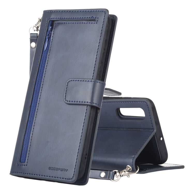 GOOSPERY DETACHABLE DIARY Horizontal Flip Leather Case with Holder & Card Slots & Zipper & Wallet for Galaxy A70