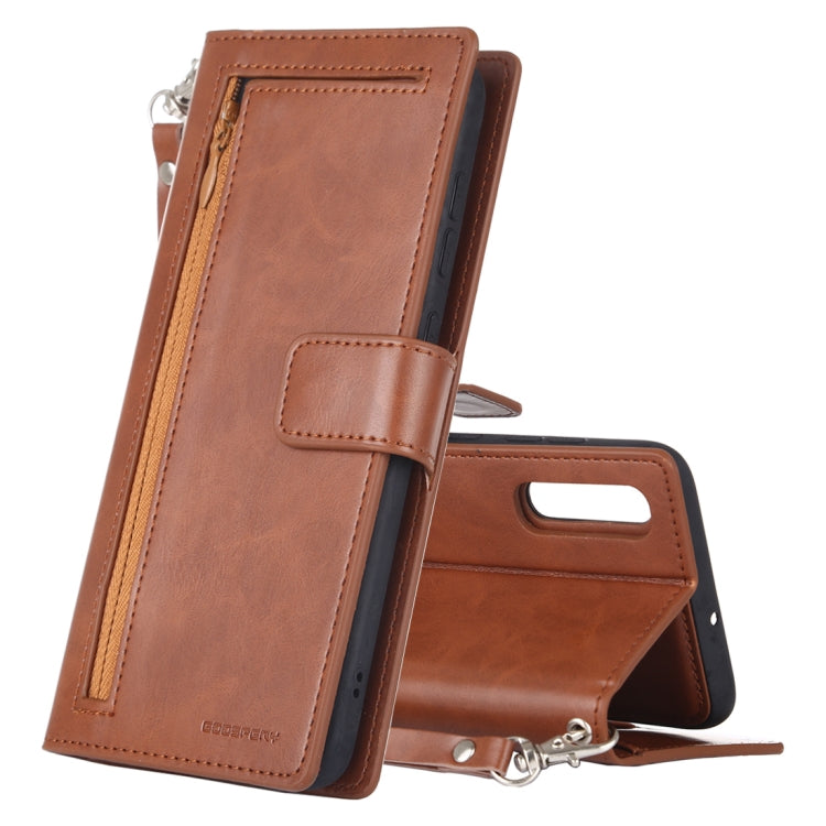 GOOSPERY DETACHABLE DIARY Horizontal Flip Leather Case with Holder & Card Slots & Zipper & Wallet for Galaxy A70