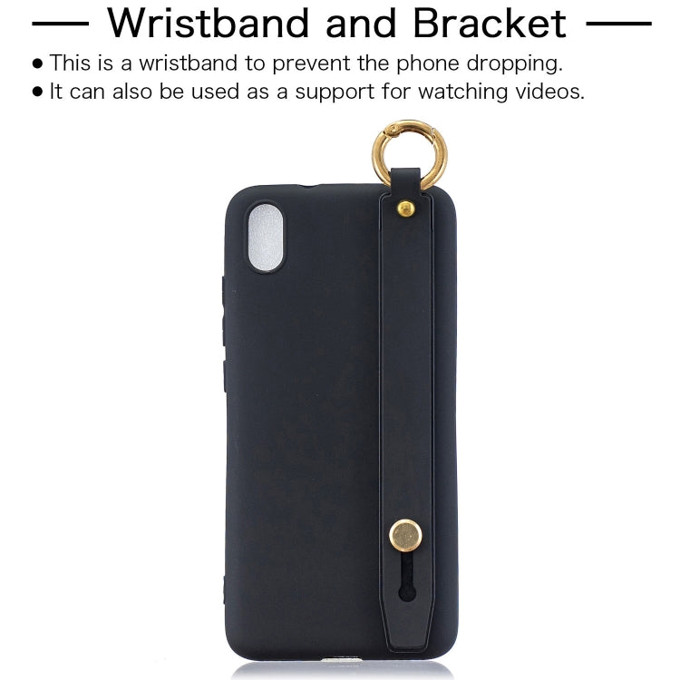 Shockproof Solid Color TPU Case with Wristband For Xiaomi Redmi 7A