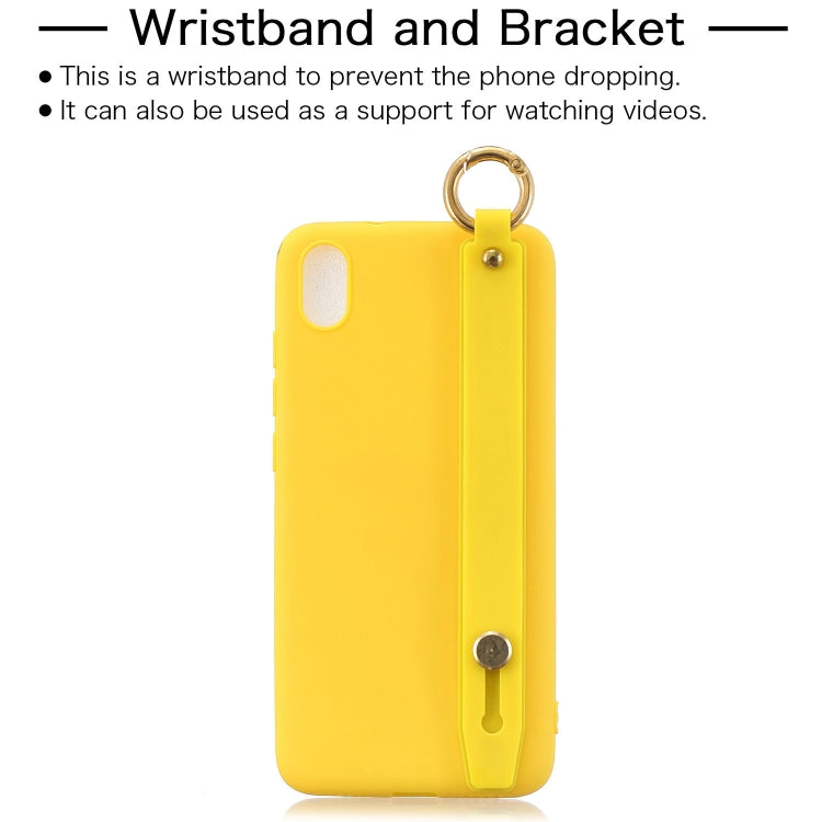 Shockproof Solid Color TPU Case with Wristband For Xiaomi Redmi 7A