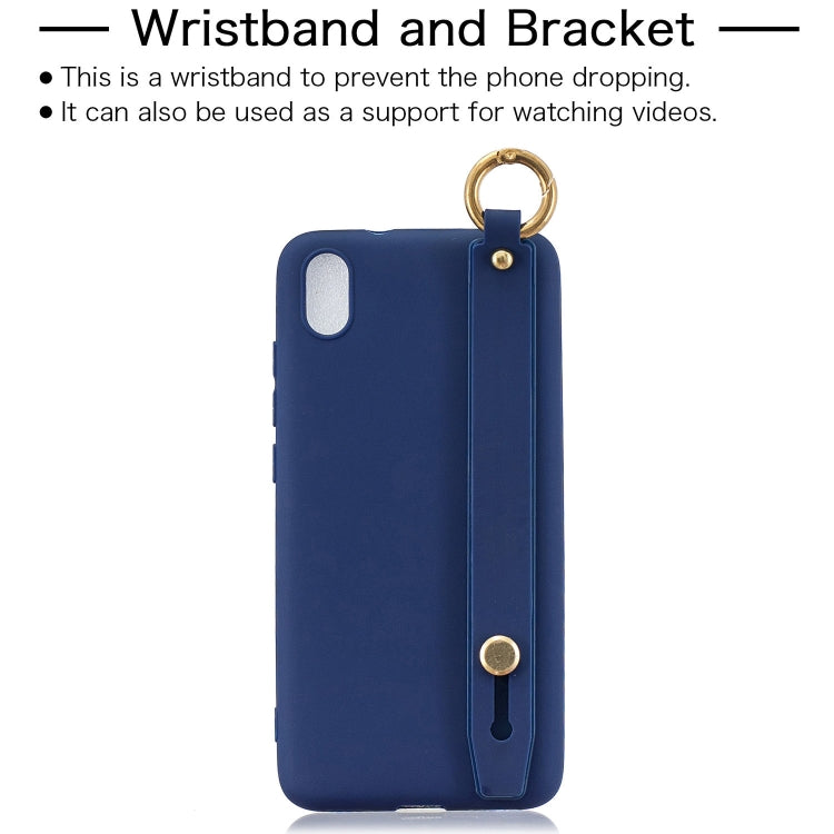 Shockproof Solid Color TPU Case with Wristband For Xiaomi Redmi 7A