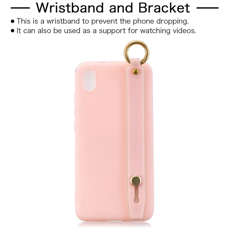 Shockproof Solid Color TPU Case with Wristband For Xiaomi Redmi 7A