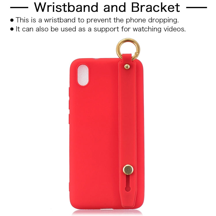 Shockproof Solid Color TPU Case with Wristband For Xiaomi Redmi 7A