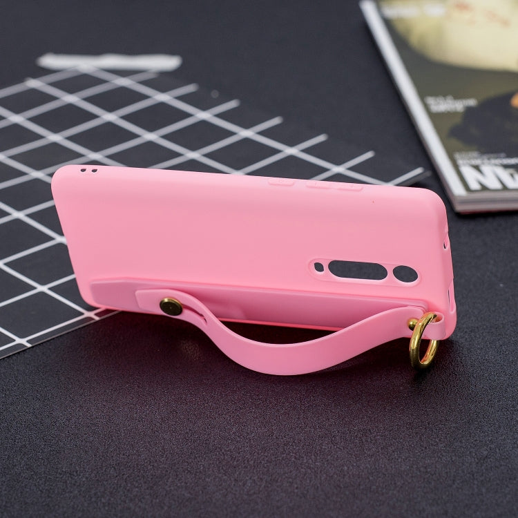 Shockproof Solid Color TPU Case with Wristband For Xiaomi Mi 9T Pro / Redmi K20 Pro / Mi 9T / Redmi K20