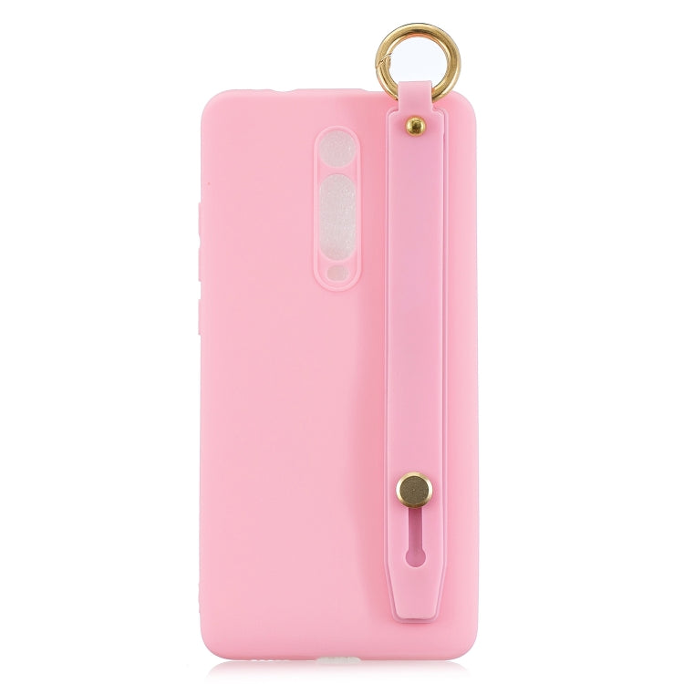 Shockproof Solid Color TPU Case with Wristband For Xiaomi Mi 9T Pro / Redmi K20 Pro / Mi 9T / Redmi K20