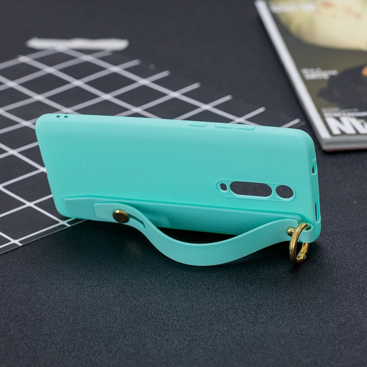 Shockproof Solid Color TPU Case with Wristband For Xiaomi Mi 9T Pro / Redmi K20 Pro / Mi 9T / Redmi K20