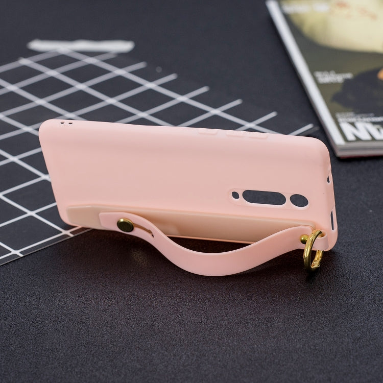 Shockproof Solid Color TPU Case with Wristband For Xiaomi Mi 9T Pro / Redmi K20 Pro / Mi 9T / Redmi K20