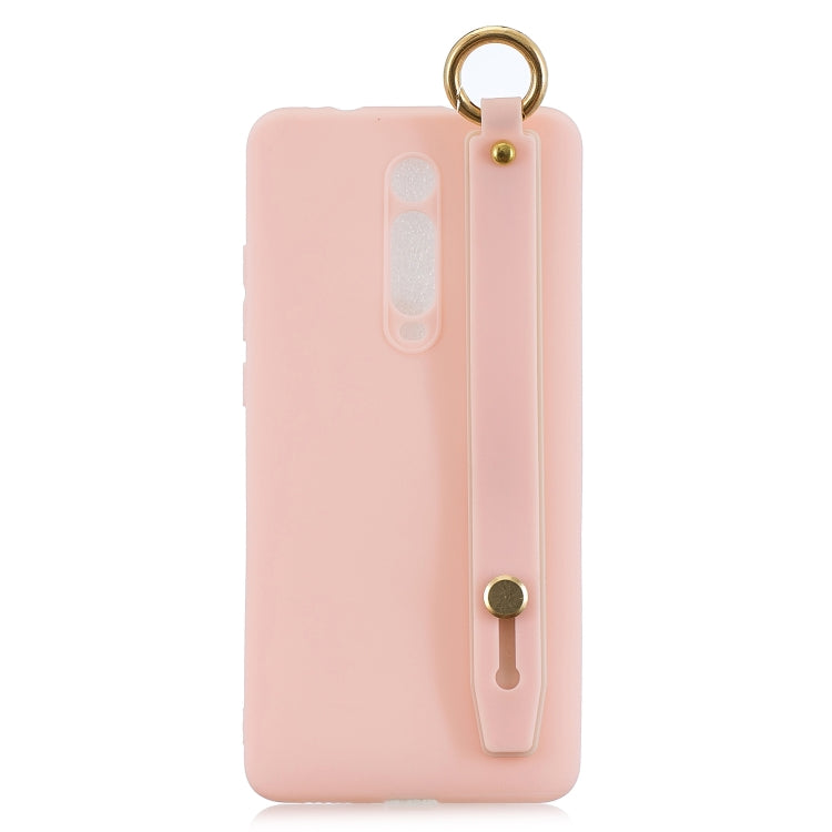 Shockproof Solid Color TPU Case with Wristband For Xiaomi Mi 9T Pro / Redmi K20 Pro / Mi 9T / Redmi K20