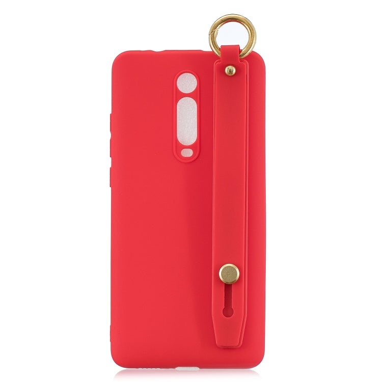 Shockproof Solid Color TPU Case with Wristband For Xiaomi Mi 9T Pro / Redmi K20 Pro / Mi 9T / Redmi K20