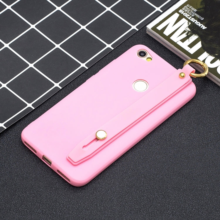 Shockproof Solid Color TPU Case with Wristband For Xiaomi Redmi Note 5A Prime