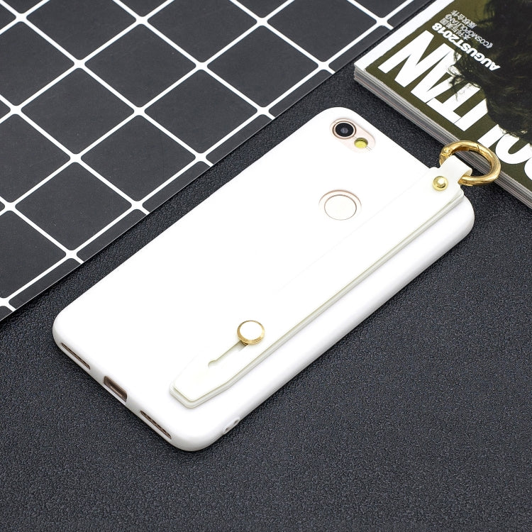 Shockproof Solid Color TPU Case with Wristband For Xiaomi Redmi Note 5A Prime